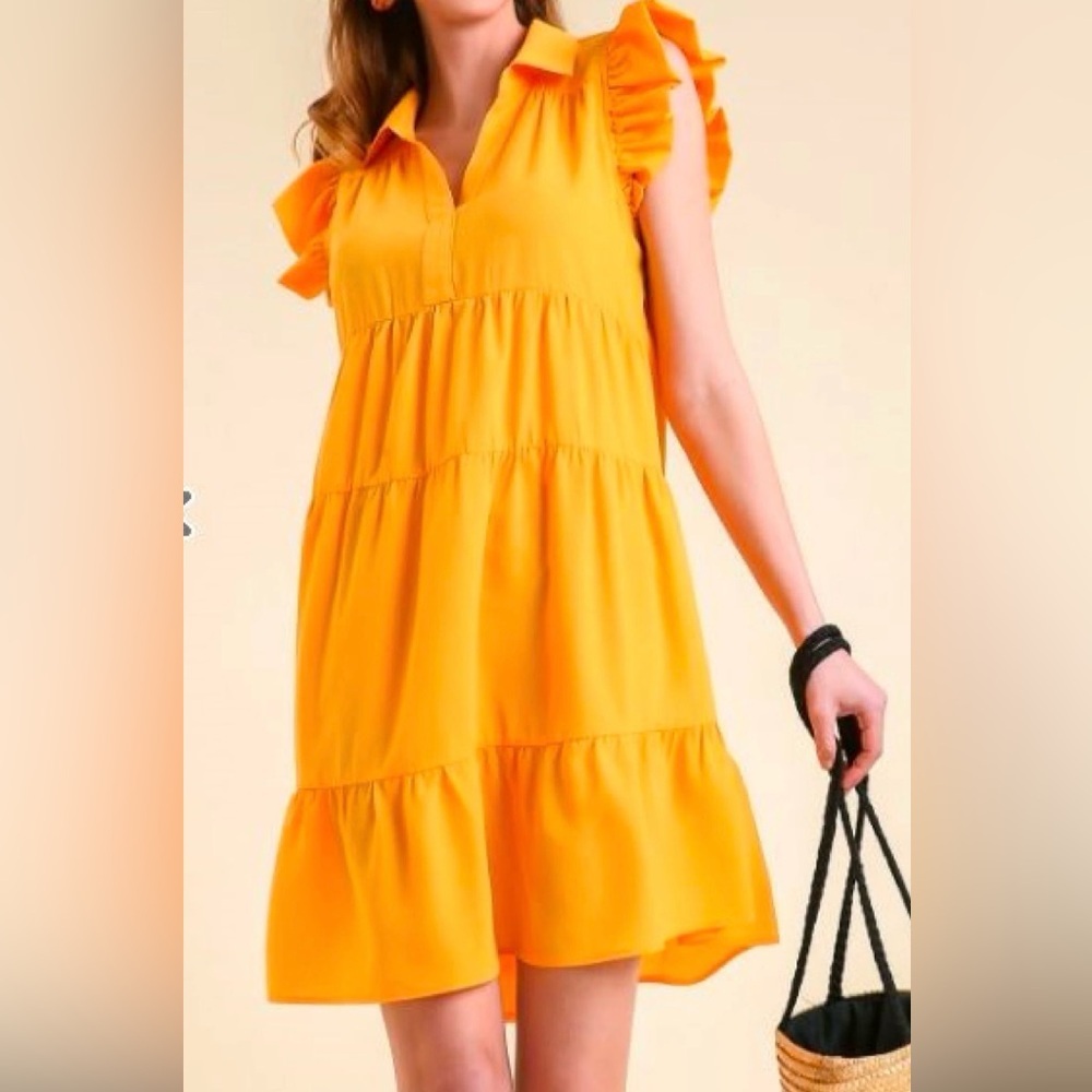Umgee Yellow Midi Dress